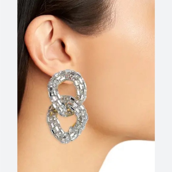 Tasha Two Tier Link Earrings - Picture 1 of 10